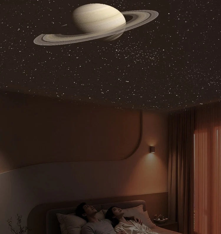 Projection Night Light - USB Powered Starry Sky Lamp for Bedroom Nursery Ambient Lighting