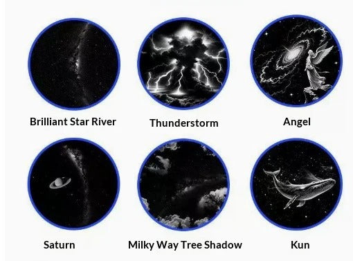 Projection Night Light - USB Powered Starry Sky Lamp for Bedroom Nursery Ambient Lighting