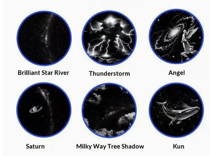 Projection Night Light - USB Powered Starry Sky Lamp for Bedroom Nursery Ambient Lighting