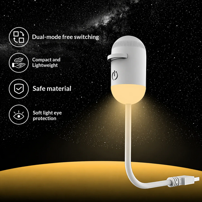 Projection Night Light - USB Powered Starry Sky Lamp for Bedroom Nursery Ambient Lighting